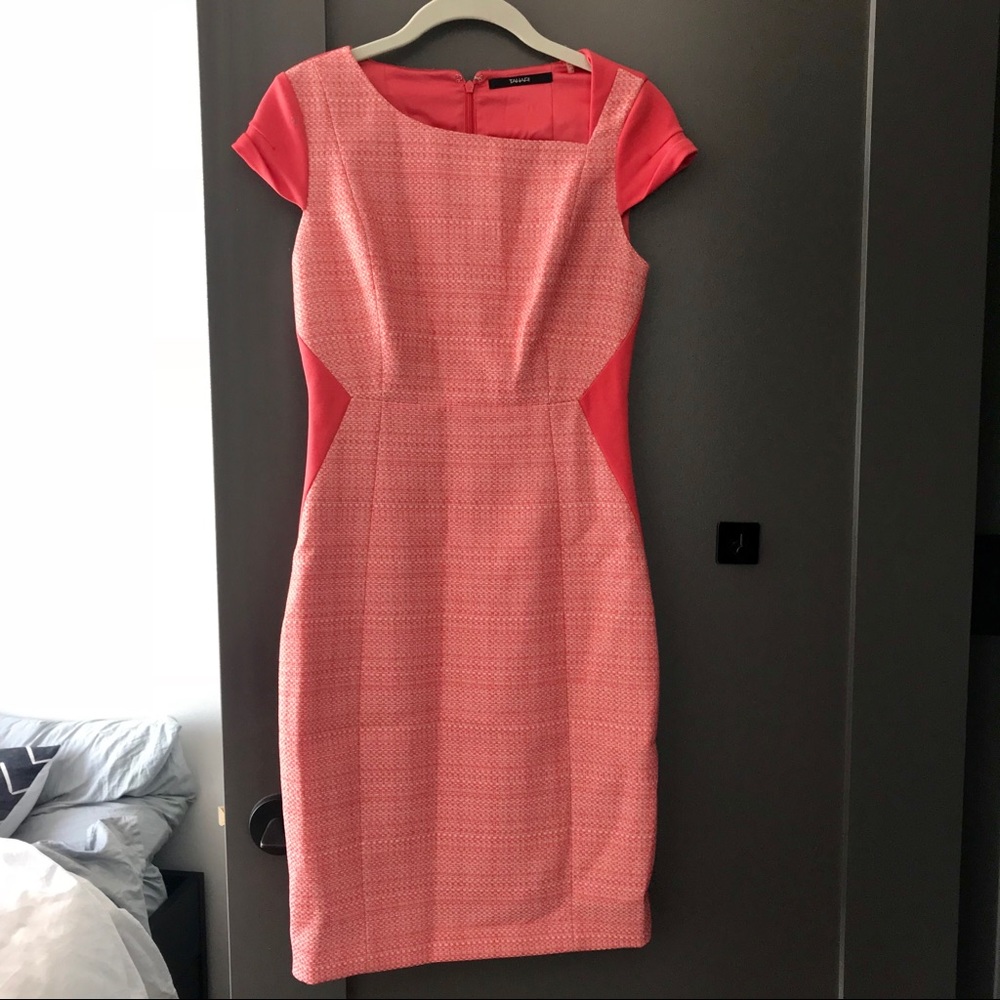 Tahari Dress Pink Tweed - Size 2